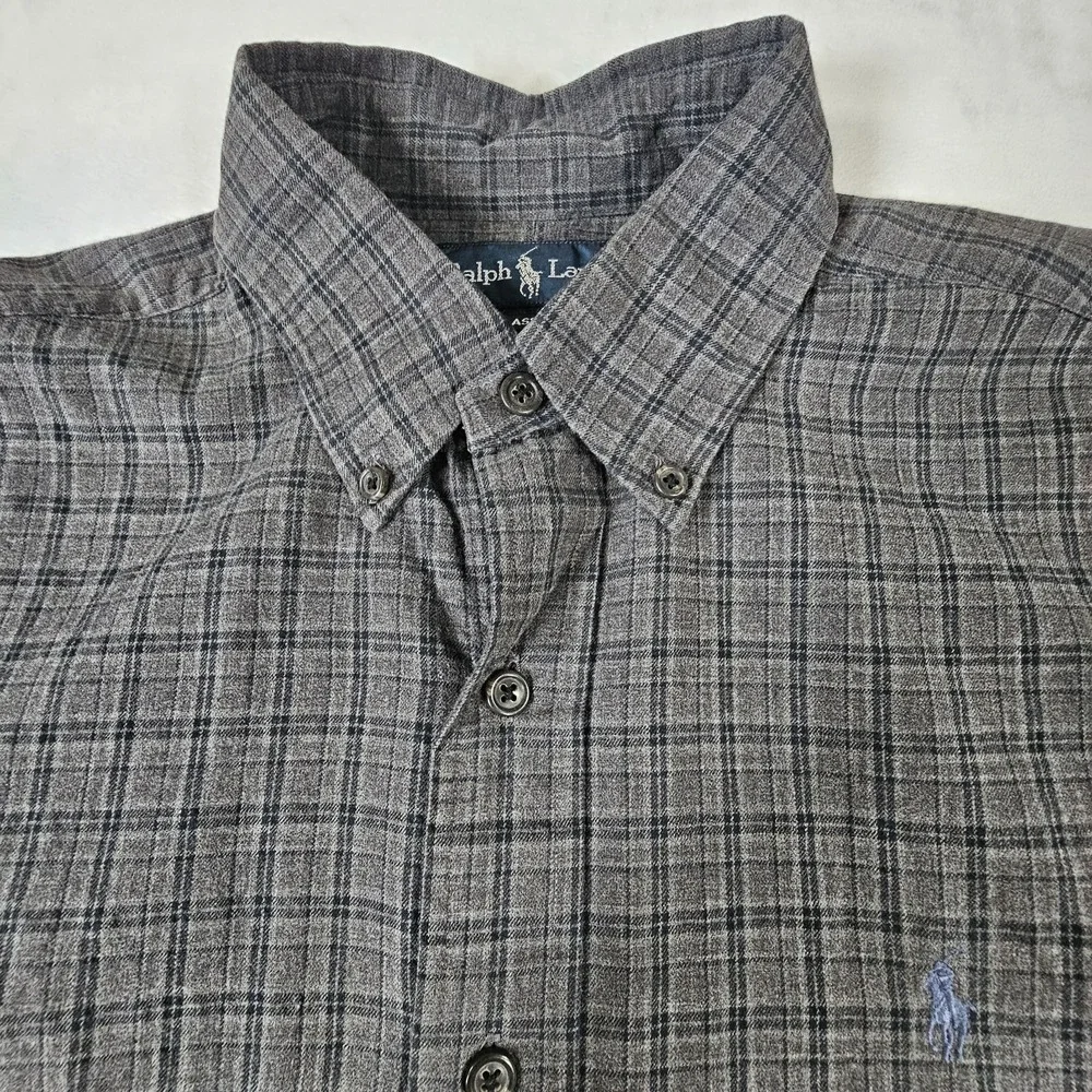 Polo Ralph Lauren Plaid Flannel Button Down Shirt Men's Size Medium Classic Fit